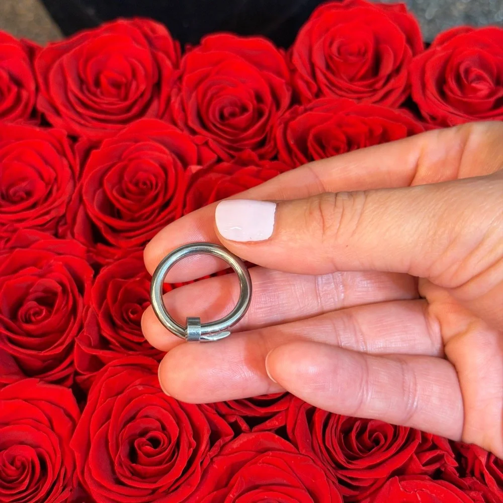 Screw Ring Silver with stamp